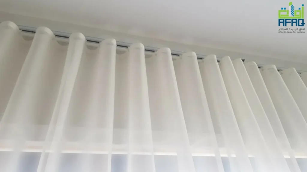 طريقه تفصيل ستائر شيفون علي مواسير